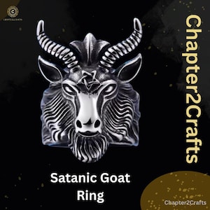 Goat Head Ring: Gothic Pagan Occult Jewelry