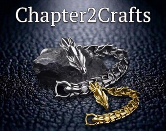 Pulsera de dragón vikingo con bolsa de regalo personalizada, pulsera de dragón gótico, pulsera de plata para hombre, el mejor regalo para él, regalos para el Día del Padre