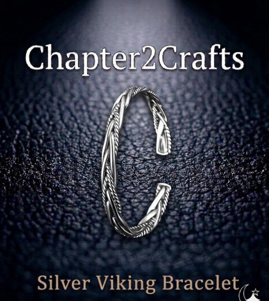 Silver Viking Goth Twist Knot Bracelet, Thin Bangle for Women, Viking ...