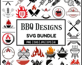 BBQ Grill SVG Bundle: Summer Barbecue Clipart (Digital Download)