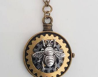 Bumble Bee PendantPendant, Steampunk Inspired in Bronze