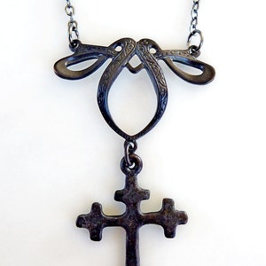 Cross, Gothic & Art Nouveau Blend as one Gorgeous Pendant image 3