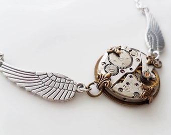 Vintage Pocket Watch Pendant - Military Chic - Steampunk Inspred Timeless Relic