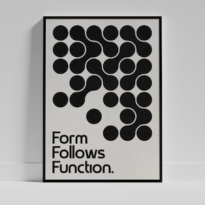 Form Follows Function Print: Minimalist Architecture Poster (Digital Download)