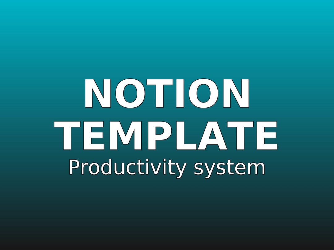 AI Productivity System: Notion Template With Daily Dashboard (digital ...