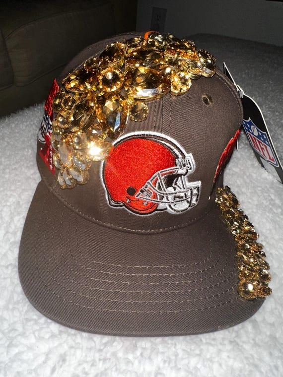 Cleveland Browns Rhinestone Snapback Hat - Etsy