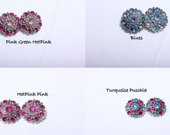 Set of 5 Rhinestone Acrylic Button, Button embellishment,28 mm,Rhinestone Buttons, wholesale rhinestone button,bow center