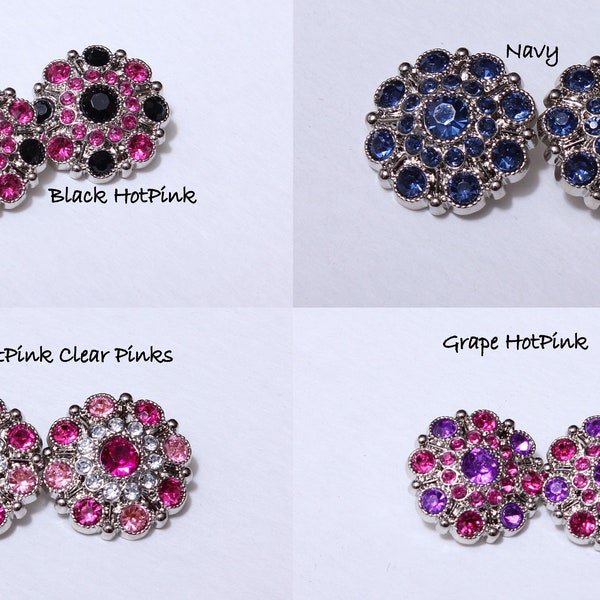 Set of 5 Rhinestone Acrylic Buttons embellishment 28mm, Rhinestone Buttons,wholesale rhinestone button,Plastic Buttons - Acrylic Buttons