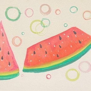 Watermelon slices 4x7