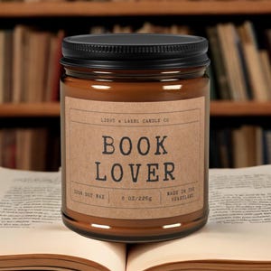 Book Lover Candle Gift For Librarian Bookshop | Book Lover Gift| Bookish Gift | Reading Candle | Bookworm Gift | Library Candle