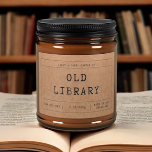 Old Library Book Candle Gift For Librarian Bookshop | Book Lover Gift| Book Club Gift | Reading Candle | Bookworm Gift | Library Candle