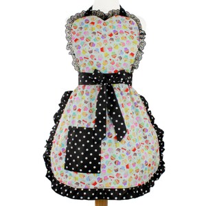 Retro Apron Vintage Inspired Cherry Apron Free Shipping