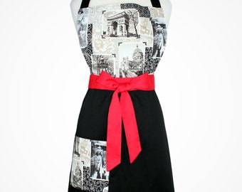 Delantal de inspiración vintage de París