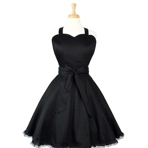 Black Sweetheart Hostess Vintage Inspired Retro Apron