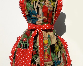 Frida Apron / Mexican Frida Deluxe Full Apron FREE SHIPPING