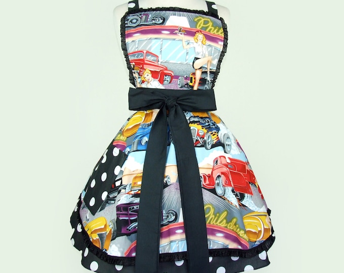50's Diner and Hot Rods Apron