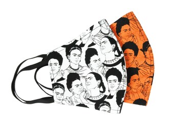 Frida Face Masks With Filter Pocket/Washable-Made in USA-Adult-2 Layers