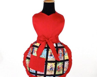 Snack Sized Colorful Cartas Marcadas Apron:Free shipping!!