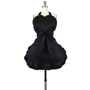 Avental Pin Up de inspiração vintage para anfitriã Black Sweetheart