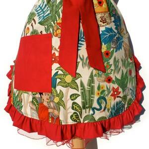 Apron Frida Vintage Inspired Mexican Apron FREE SHIPPING image 5