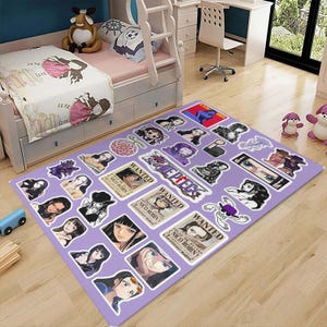 Anime Teppich, Japanischer Anime Manga Charaktere, Anime Merch, Kawaii Teppich, Khype Teppich, Anime Dekor, Funky Teppich, Cartoon Teppich, Cooler Teppich