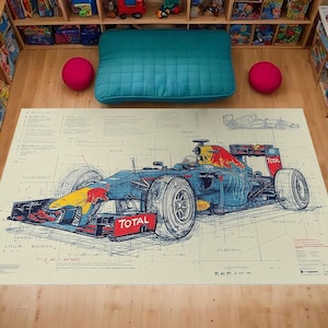 Ferrari Rug,Mclaren technical ,F1,Formula 1,F1 Rug,Gifts for Him,Pit Stop,Charles Leclerc,F1 Monaco Circuit Rug,George Russell,F1 Gift,rug