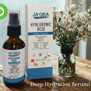 Hyaluronic Acid Face Serum Anti Wrinkles | Organic Face Serum Glowing Radiant Skin | Lightweight And Fast Absorbing | No Harsh Chemicals