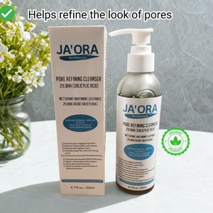 Pore Minimizer Gel Cleanser With Salicylic Acid, Aloe Vera, And Botanical Extracts | Hydrating Fresh Skin Face Wash | Gentle Makeup Remover