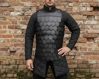 Leather Scale Torso Armor – Medieval LARP Costume, Warrior Outfit