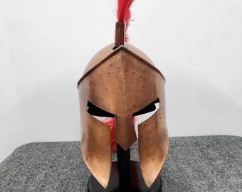 Medieval Corinthian Greek Helmet – 18 Gauge Steel with Red& Black Plume