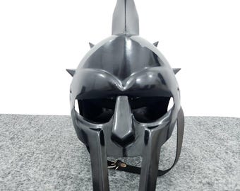 Casco de gladiador medieval: armadura de acero de calibre 18