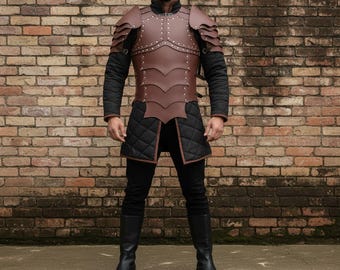 Brigandina de couro – Torso para traje medieval de LARP