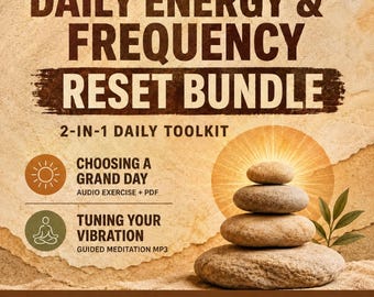 Daily Energy and Frequency Reset Bundle | Grand Day Exercise & Vibration Meditation | MP3 + PDF Kit