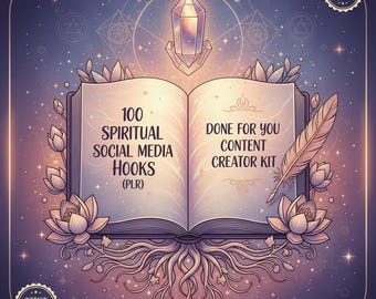 Spiritual Social Media Hooks PLR | Content Creator Kit (Digital Download)