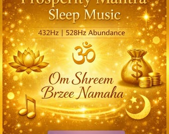 MP3 de mantra de prosperidad de 432 Hz y 528 Hz / Om Shreem Brzee Namaha Música para dormir y disfrutar de la abundancia