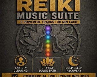 Professionele Reiki Muziek Suite | Licentie voor Commercieel Gebruik | Angstvermindering, Chakra Klankbad, Slaapherstel