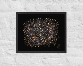 AKASHA – Cosmic Spiritual Wall Art | Celestial Galaxy Art Print | Sacred Geometry Inspired Luxury Wall Decor