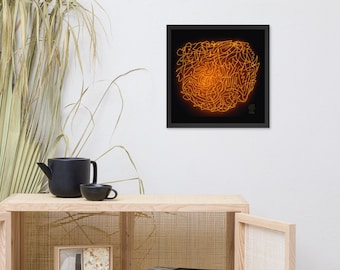 Lumi: Living Light | Black & Gold Abstract Wall Art | Luxury Spa Hotel Decor | Modern Meditation Art