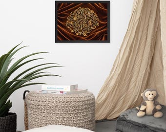 TEJAS – The Radiance of Sovereignty | Gold Spiritual Wall Art | Luxury Abstract Art | Sacred Energy Art | Meditation Room Decor
