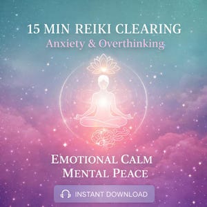 15 Min Reiki Clearing Music for Anxiety | Gentle Ambient Sound for Inner Peace | Instant Download MP3
