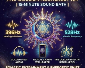 Frecuencia milagrosa de 528 Hz y audio curativo de 396 Hz / El kit del alquimista dorado / Restablecimiento de paz y energía