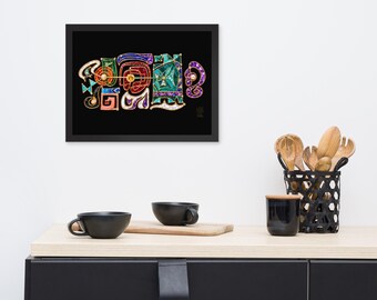 NAMO – Whole & Complete | Sacred Lightlogue Wall Art | Colorful Gemstone Spiritual Art | Luxury Meditation and Wellness Decor