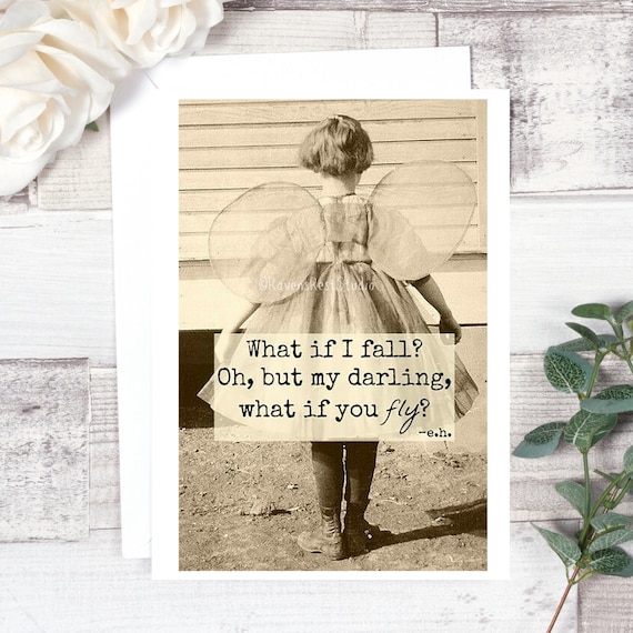 Card 192 Greeting Card What If I Fall Oh But My Darling Etsy Card 192 Greeting Card What If I Fall Oh But My Darling Etsy
