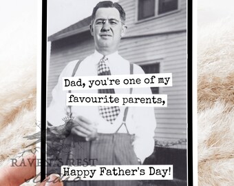 Card #mr103. Dad, You're One Of My Favourite Parents, Happy Father's Day! Funny Greeting Cards. Card For Him. Card For Dad.