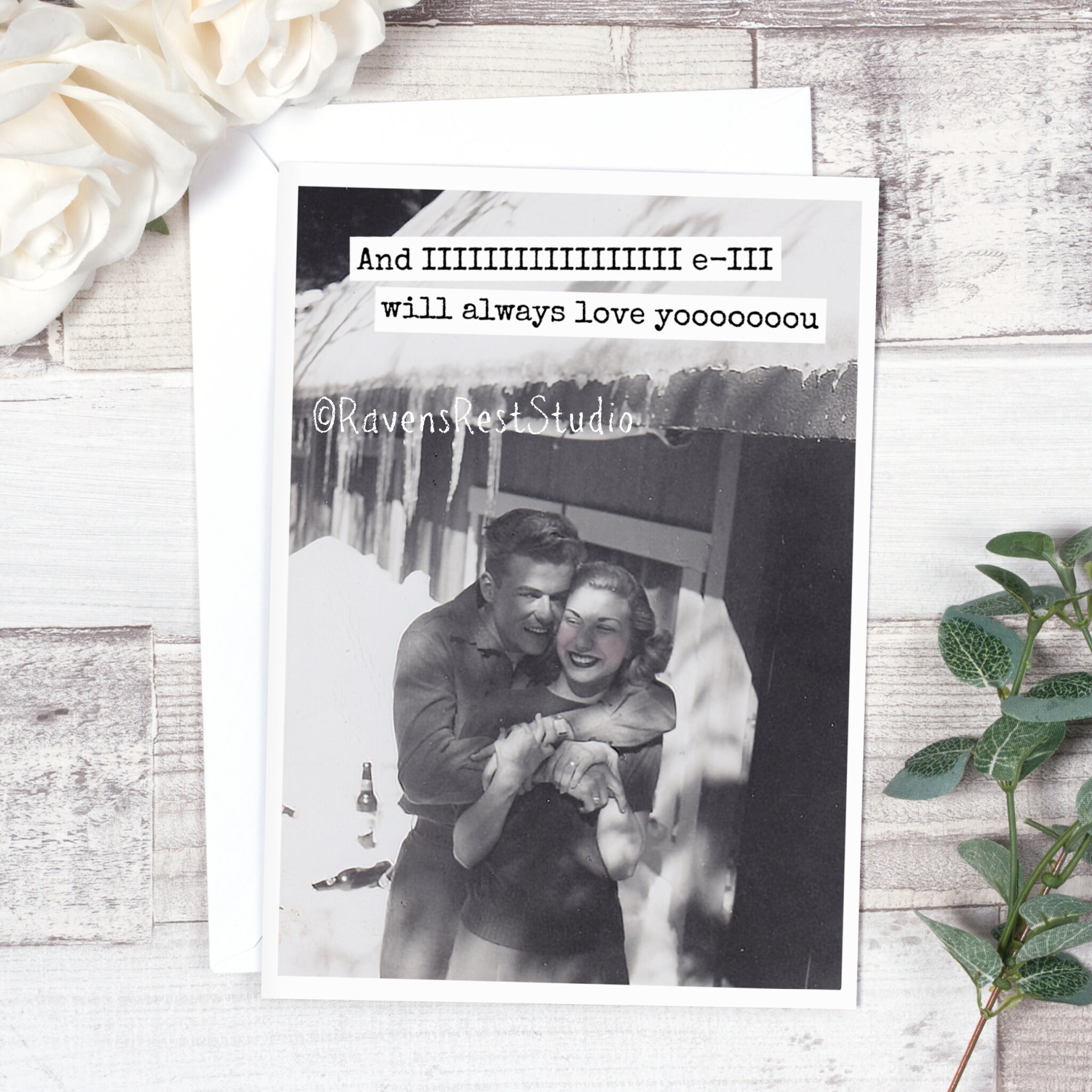 Christmas Card #C108. 'and IIIIIIIIIIIIIIIIIIII E-iii Will
