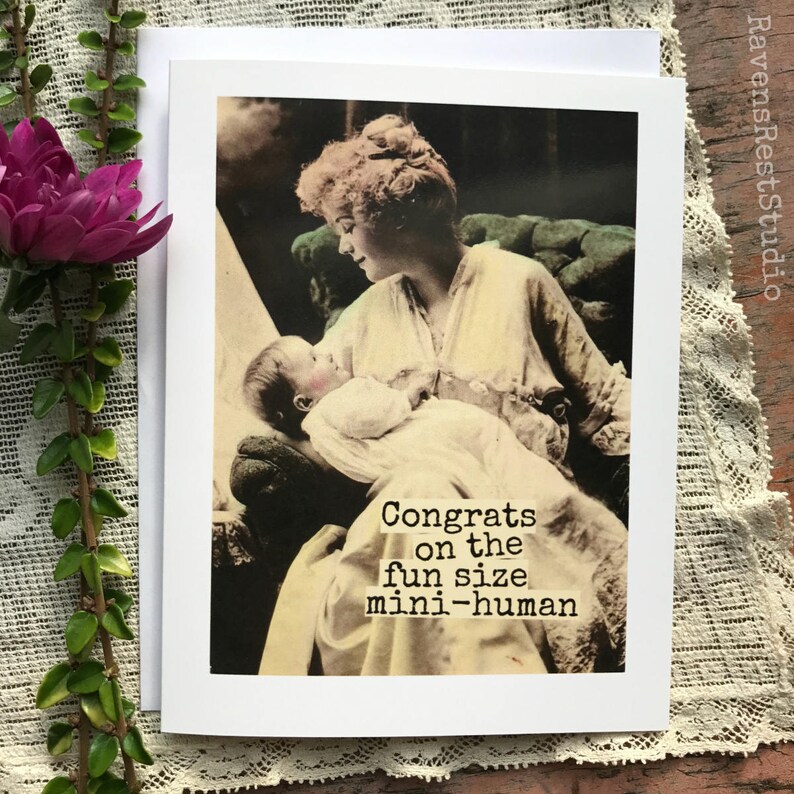 #89 Blank Greeting Card Congrats on the Fun Size Mini-Human