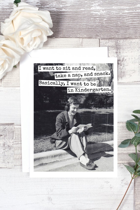 Card 440. Funny Greeting Card. I Want to Sit and Read Take A - Etsy Card 440. Funny Greeting Card. I Want to Sit and Read Take A - Etsy
