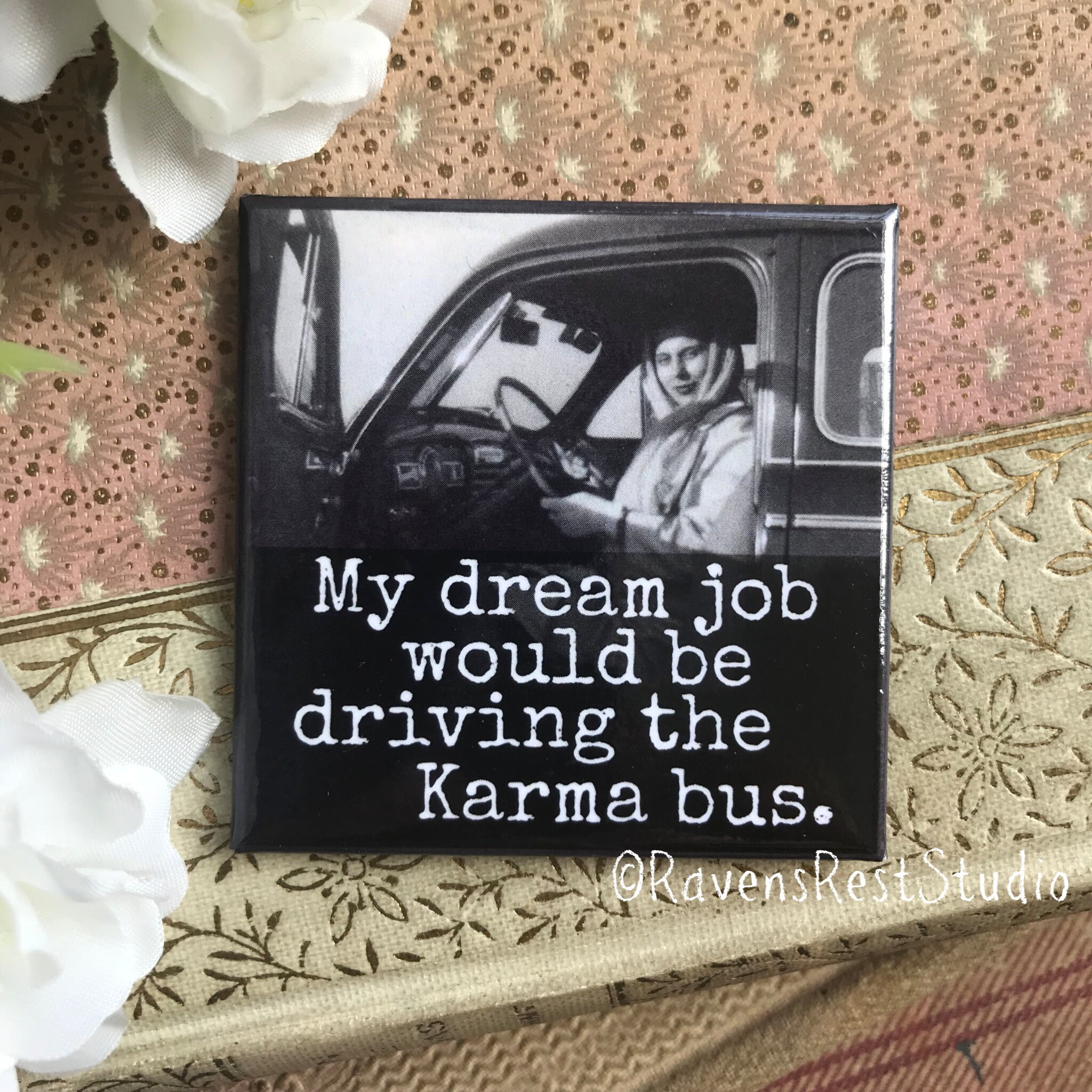 Funny Fridge Magnet. My Dream Job Would Be Driving the Karma | Etsy Australia