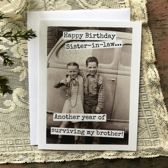 Funny Birthday Card Vintage Style Vintage Photo Greeting Etsy