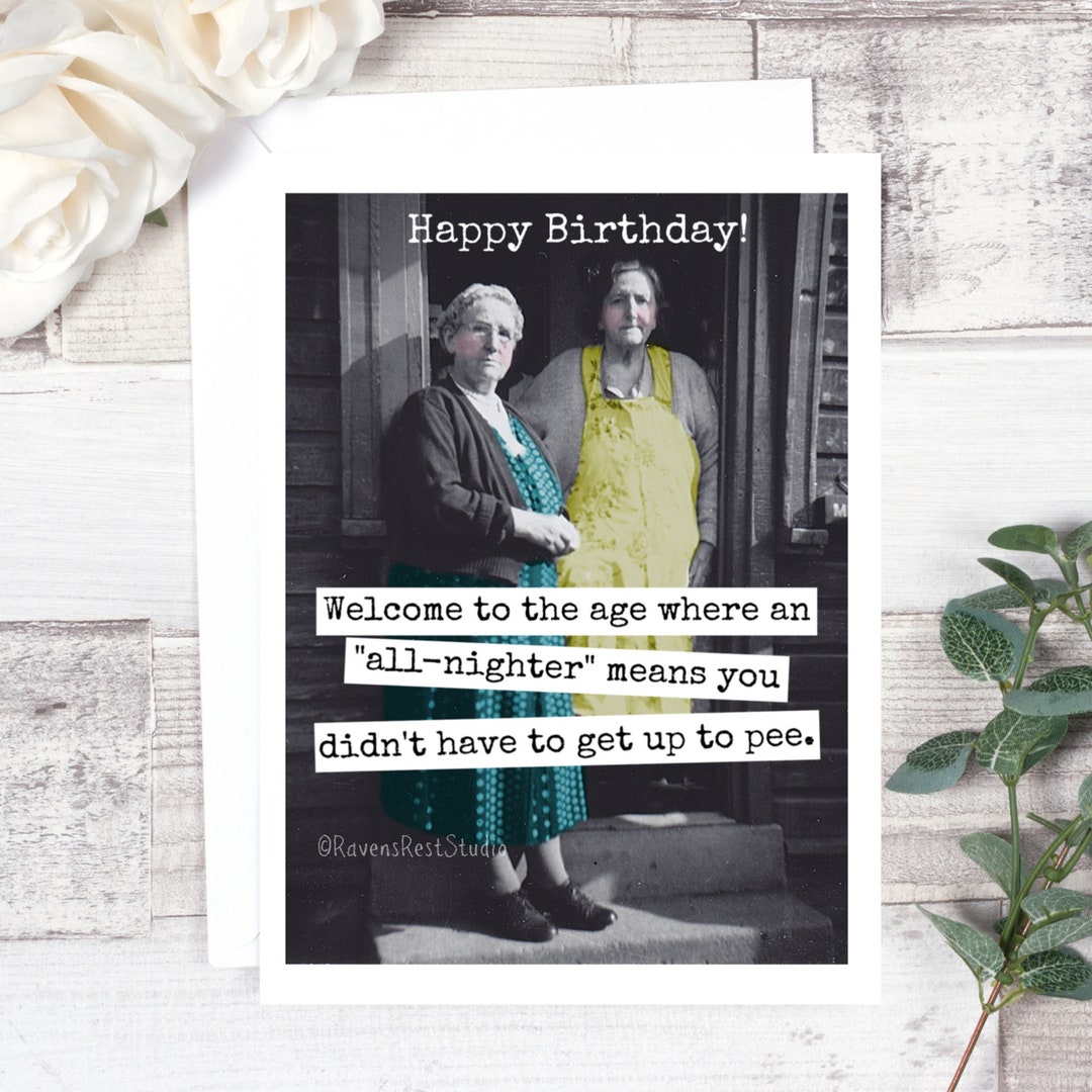 Funny Birthday Card. Sarcastic Card. Funny Greeting Card. Card for Her ...